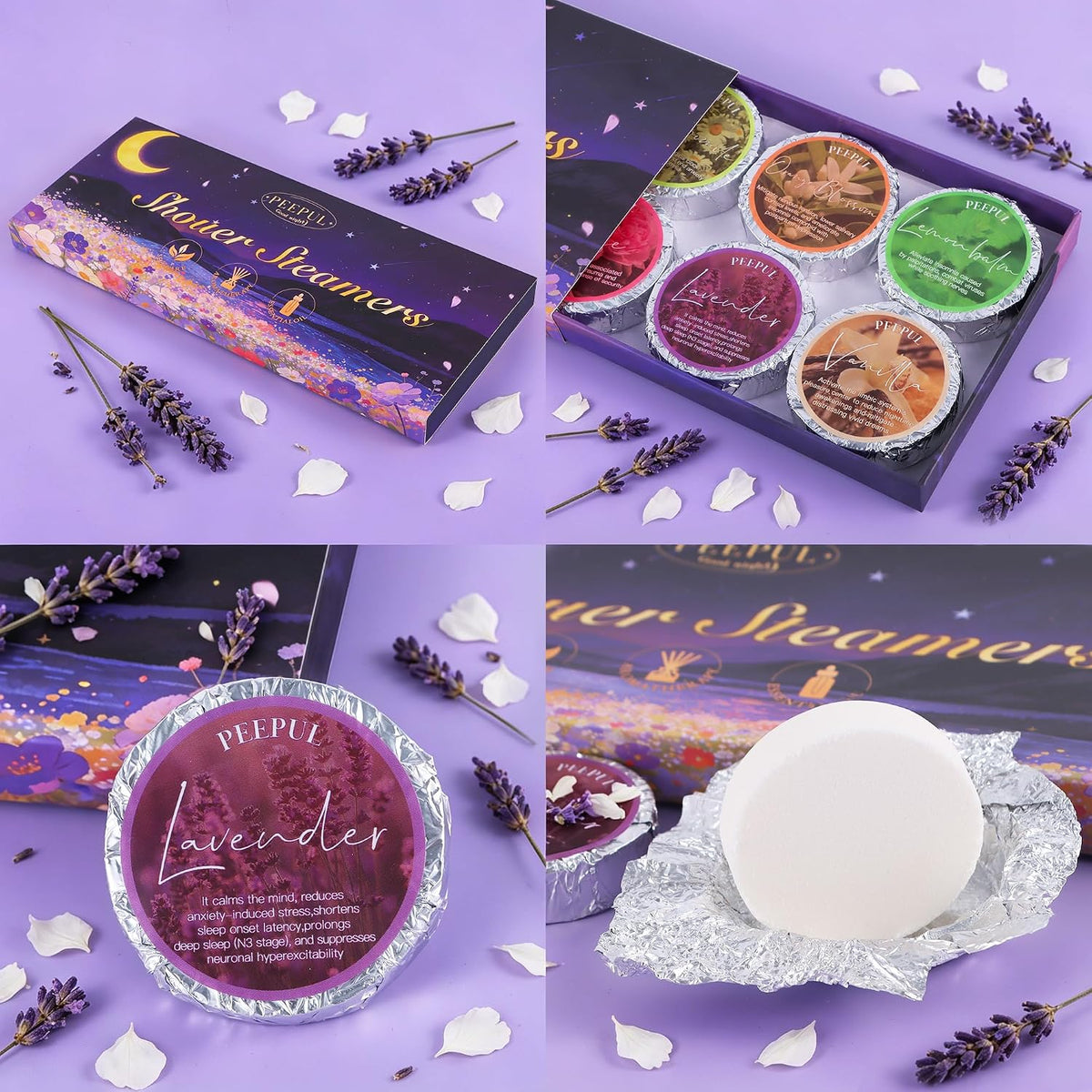 [Brand] Shower Steamers with 10 Essential Oils – Scented Steam Therapy for Meditation and Yoga Room