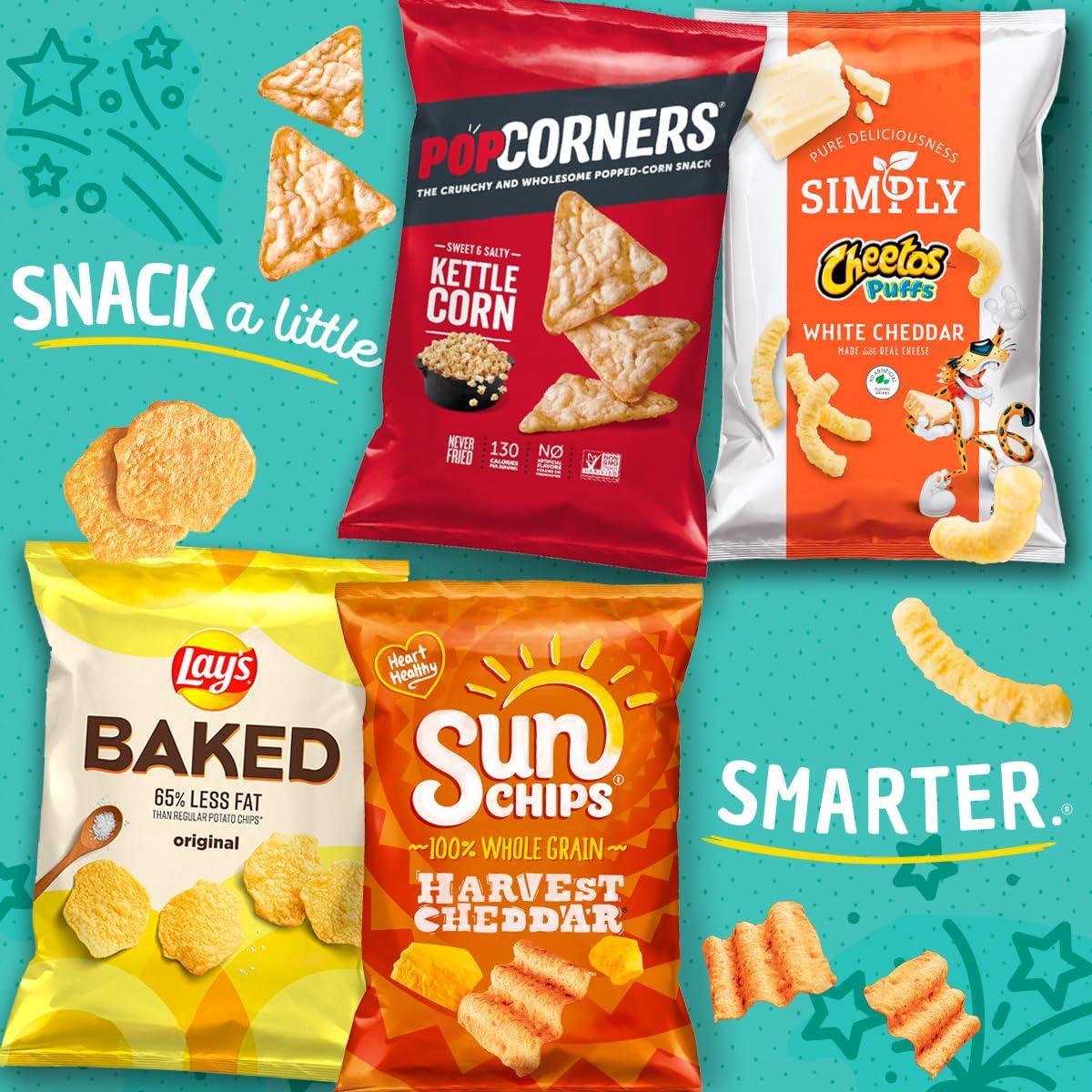 Smartfood Popcorn 40-Count Snack Pack – Tailgate & Camping Snack with No Microwave Required