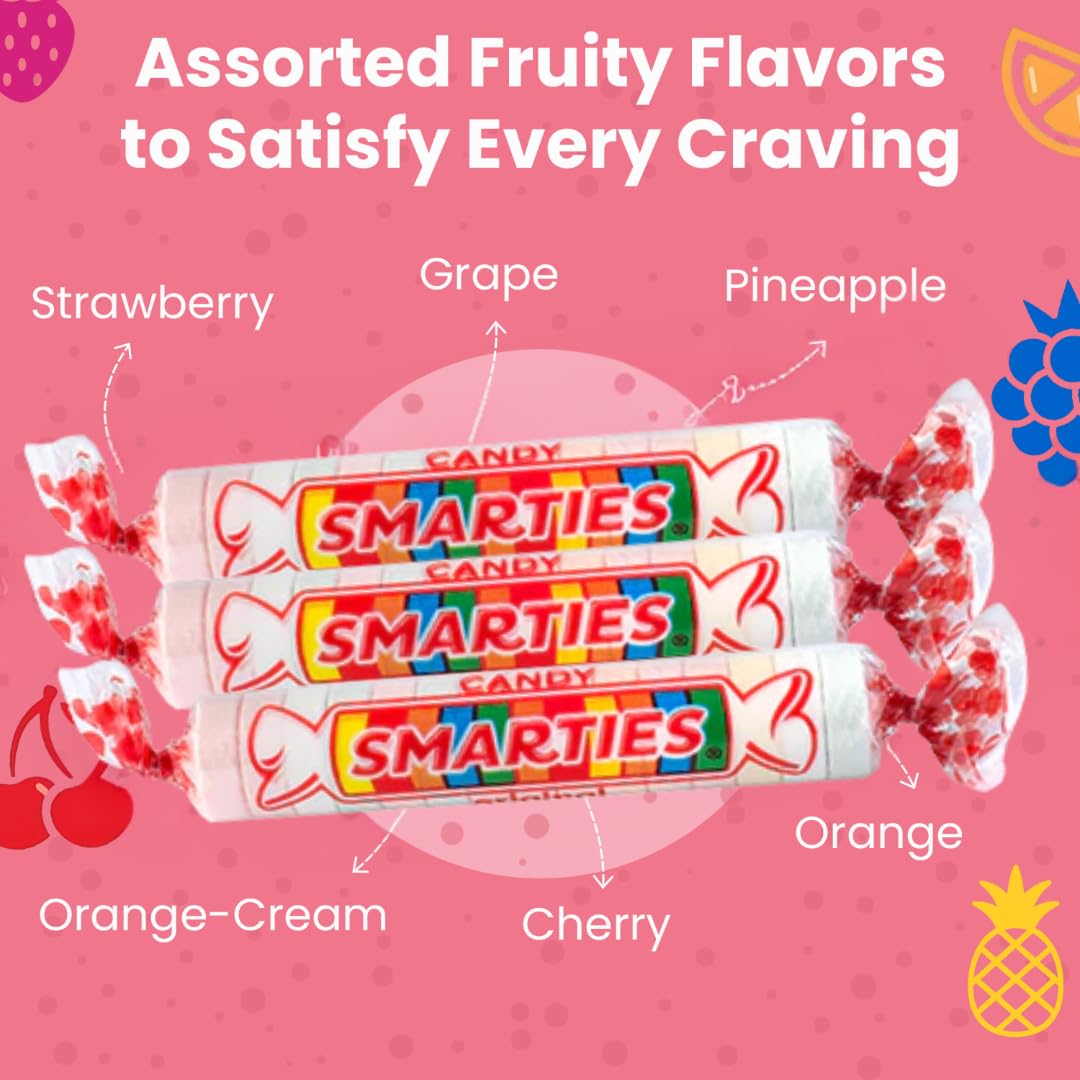 Smarties Candy Bulk Rolls – Worry-Free Trick-or-Treat Option for Allergy Households, Individually Wrapped