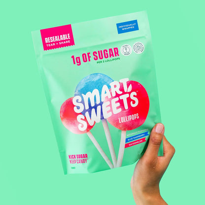 SmartSweets Lollipops – School Lunchbox Candy for Kids, Allergy-Friendly Low Sugar Treat