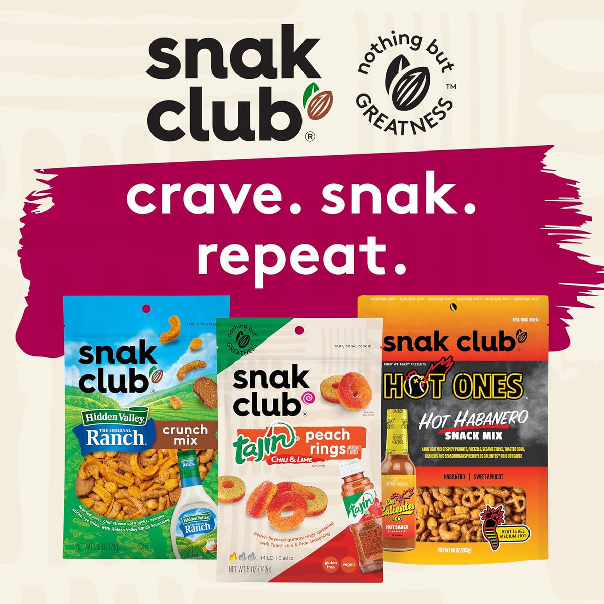 Snak Club Sweet & Salty Trail Mix, Family Size – Lunchbox Snack for Kids' School Meals, Resealable 14 oz Pouch