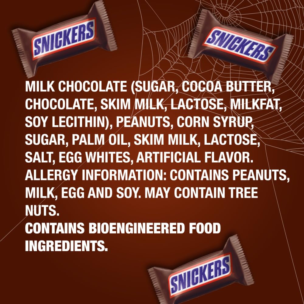 SNICKERS Original Fun Size Chocolate Bars, Easy Care Package Candy for College Students and Military Care Boxes, 10.59oz Bulk Bag