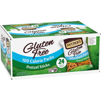 Snyder's of Hanover Gluten Free Pretzel Sticks – Thoughtful Care Package Gift for Gluten Free Loved Ones, 24 Ct Box