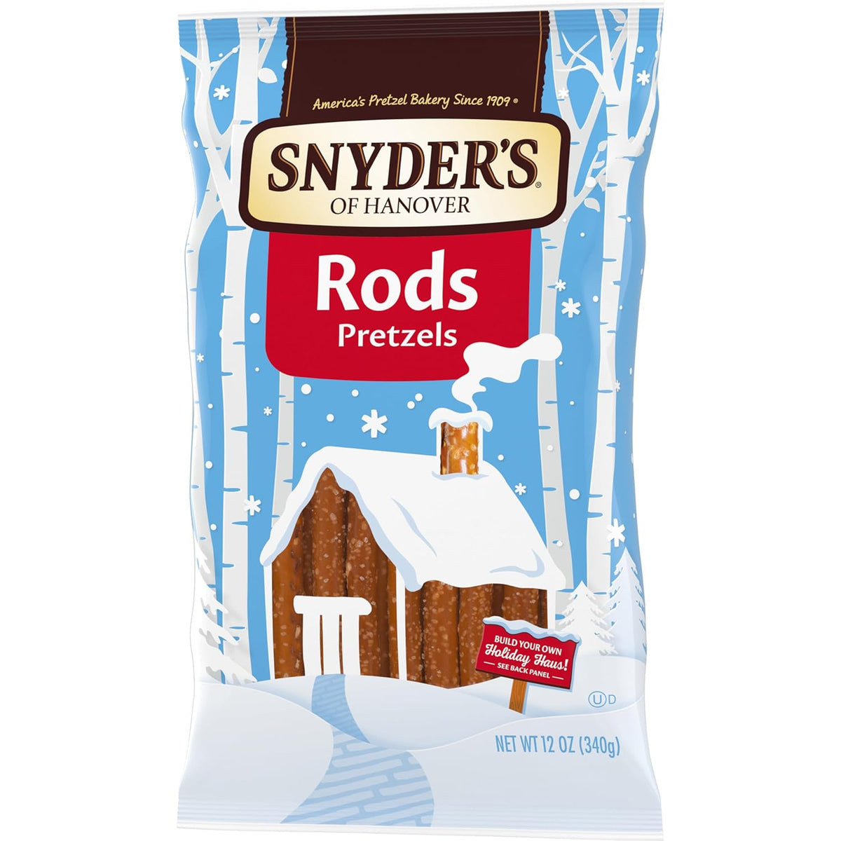 Snyder's of Hanover Pretzel Rods – Wholesome Office Desk Snack, Baked Not Fried 12 oz Bag