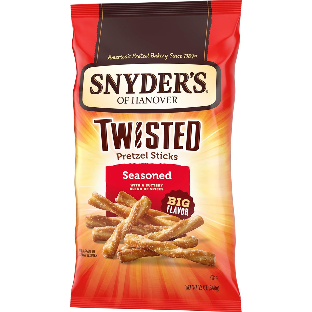 Snyder's of Hanover Twisted Pretzel Sticks Kids Movie Night Bowl Snack for Family Couch Time