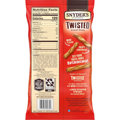 Snyder's of Hanover Twisted Pretzel Sticks Kids Movie Night Bowl Snack for Family Couch Time