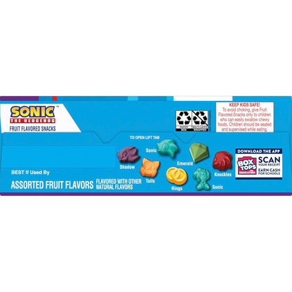 Sonic The Hedgehog Fruit Flavored Snacks – Individually Wrapped Car Snack Pouches for Family Road Trips, 17.6 oz Box