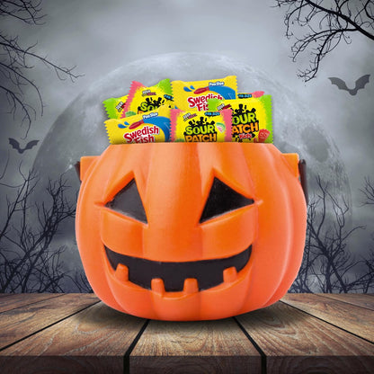 SOUR PATCH KIDS and SWEDISH FISH Halloween Candy for Party Table Scatters and Decor Accents, 80 Mini Snack Bags