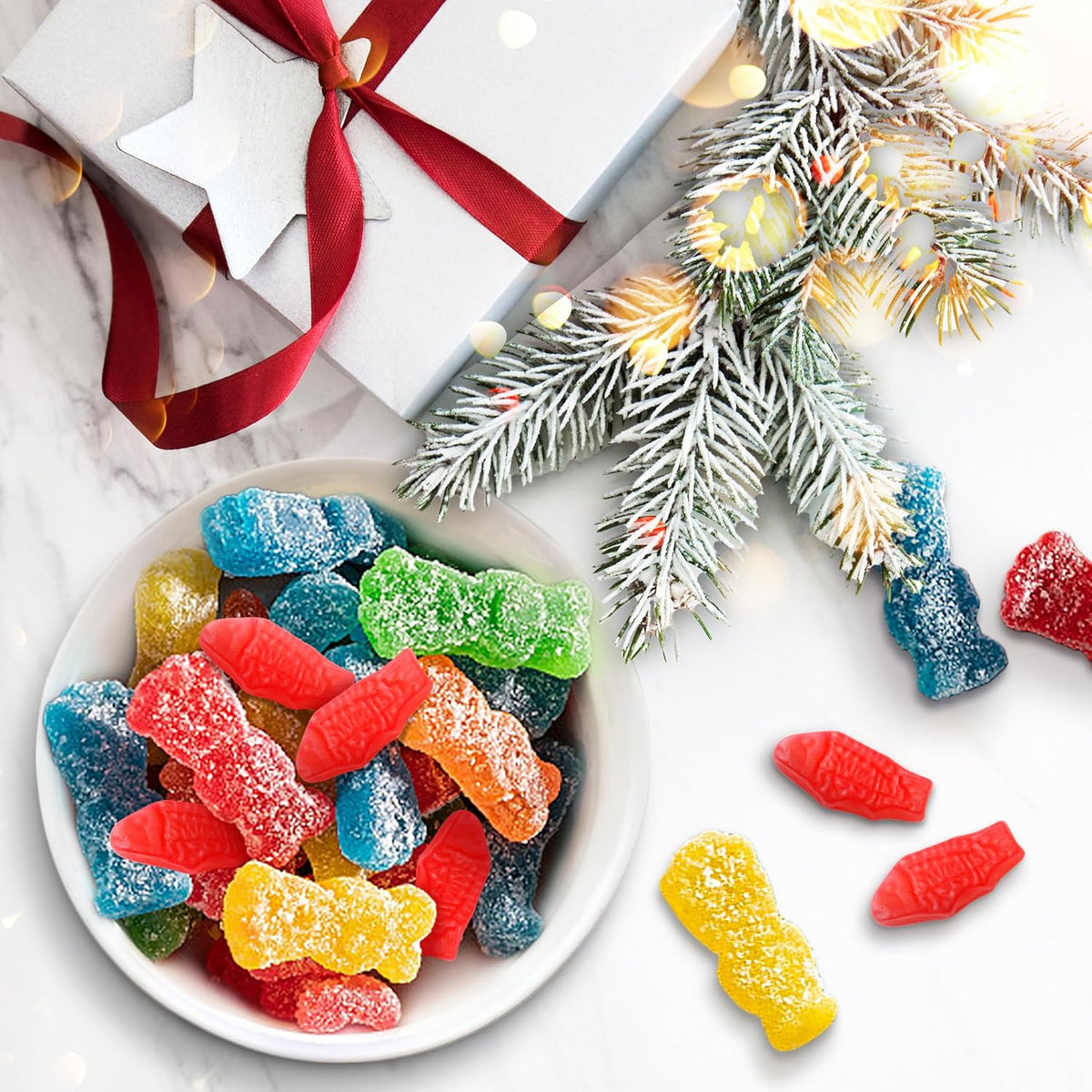 SOUR PATCH KIDS and SWEDISH FISH Mini Candy Pack – Travel-Friendly Road Trip and Camping Snack for Families, 22 Individually Wrapped Treats