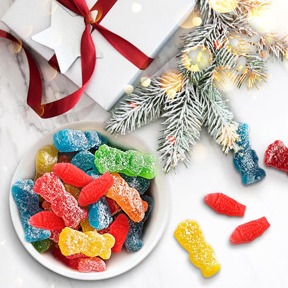 SOUR PATCH KIDS and SWEDISH FISH Mini Candy Pack – Travel-Friendly Road Trip and Camping Snack for Families, 22 Individually Wrapped Treats