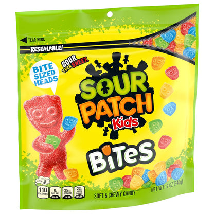 SOUR PATCH KIDS Bites Soft & Chewy Candy, 12 oz – Stashable Dorm Room & Desk Drawer Treat