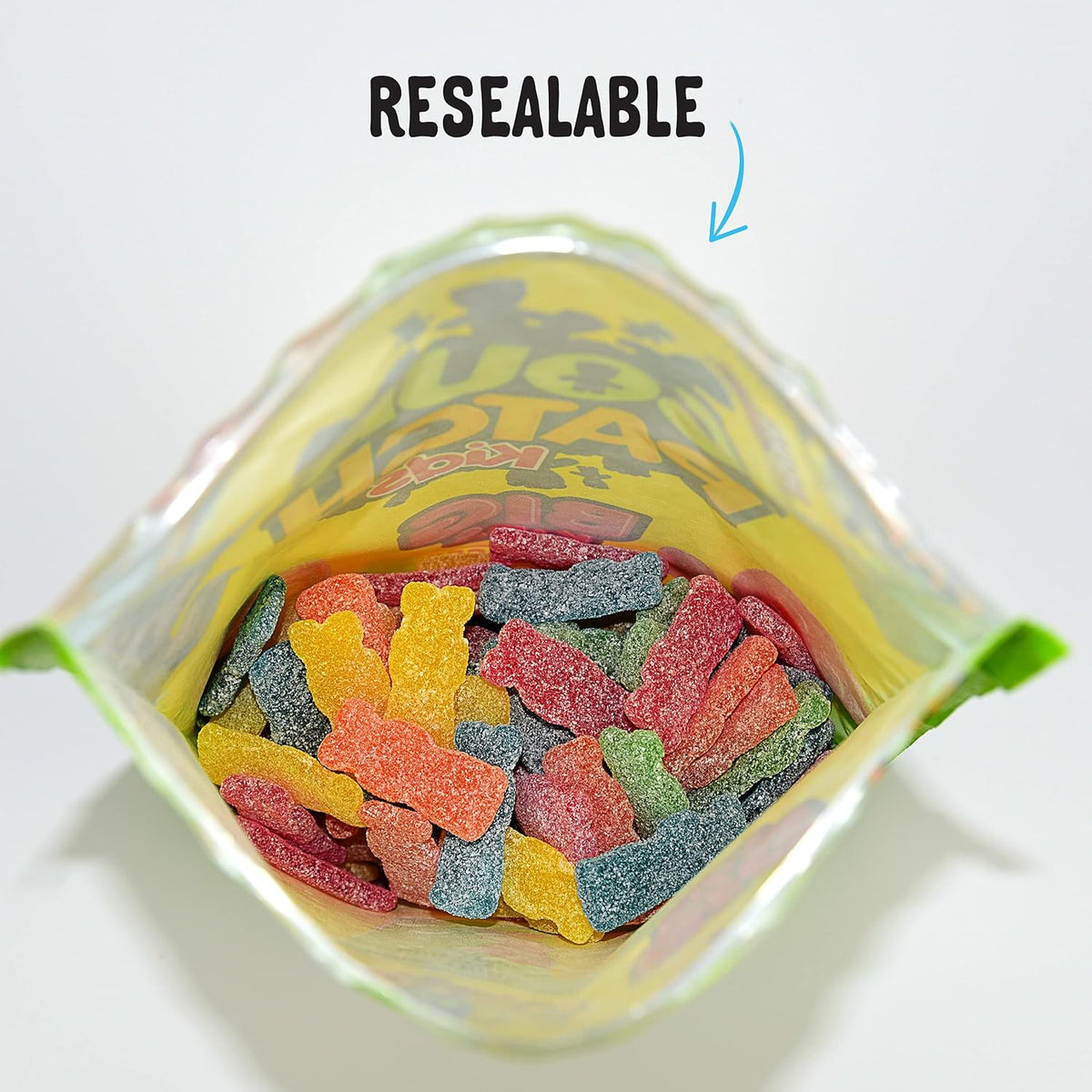 SOUR PATCH KIDS Fat-Free Chewy Assorted Candy, 1.8 lb Shareable Travel Bag for Tailgates, Beach Days, and Dorm Room Snacking