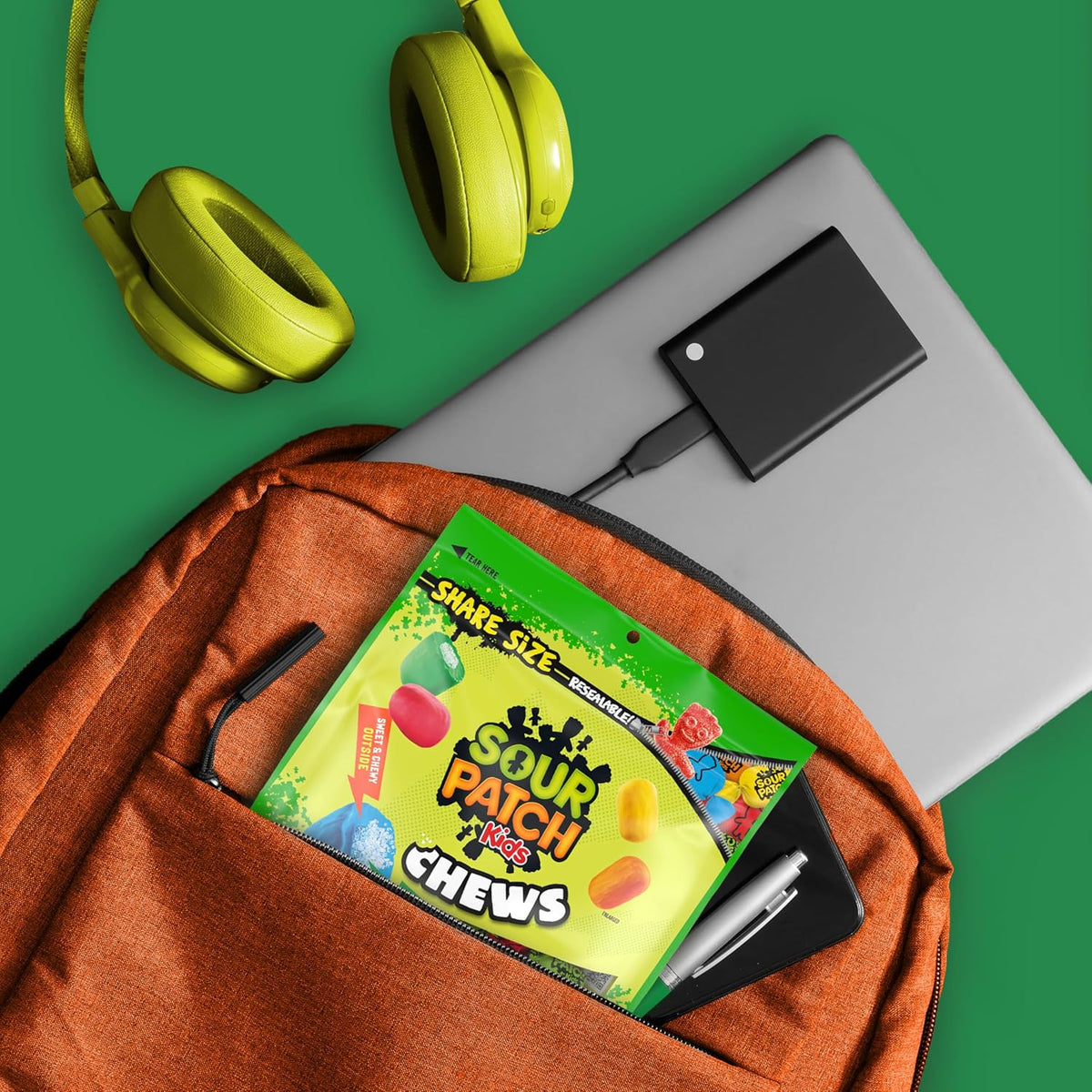 SOUR PATCH KIDS Sour Then Sweet Gummies – Kid-Friendly Pantry Candy for School Cafeteria Lunches