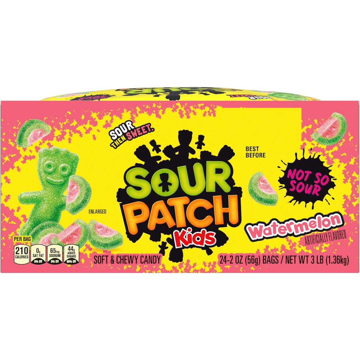 SOUR PATCH KIDS Watermelon Soft Candy – Grab and Go Treats for Sports Practice Bags, Hiking Packs and Beach Days