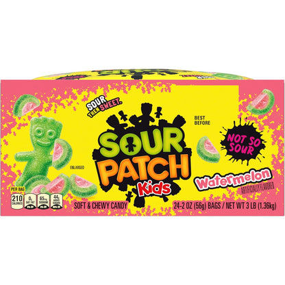 SOUR PATCH KIDS Watermelon Soft Candy – Grab and Go Treats for Sports Practice Bags, Hiking Packs and Beach Days