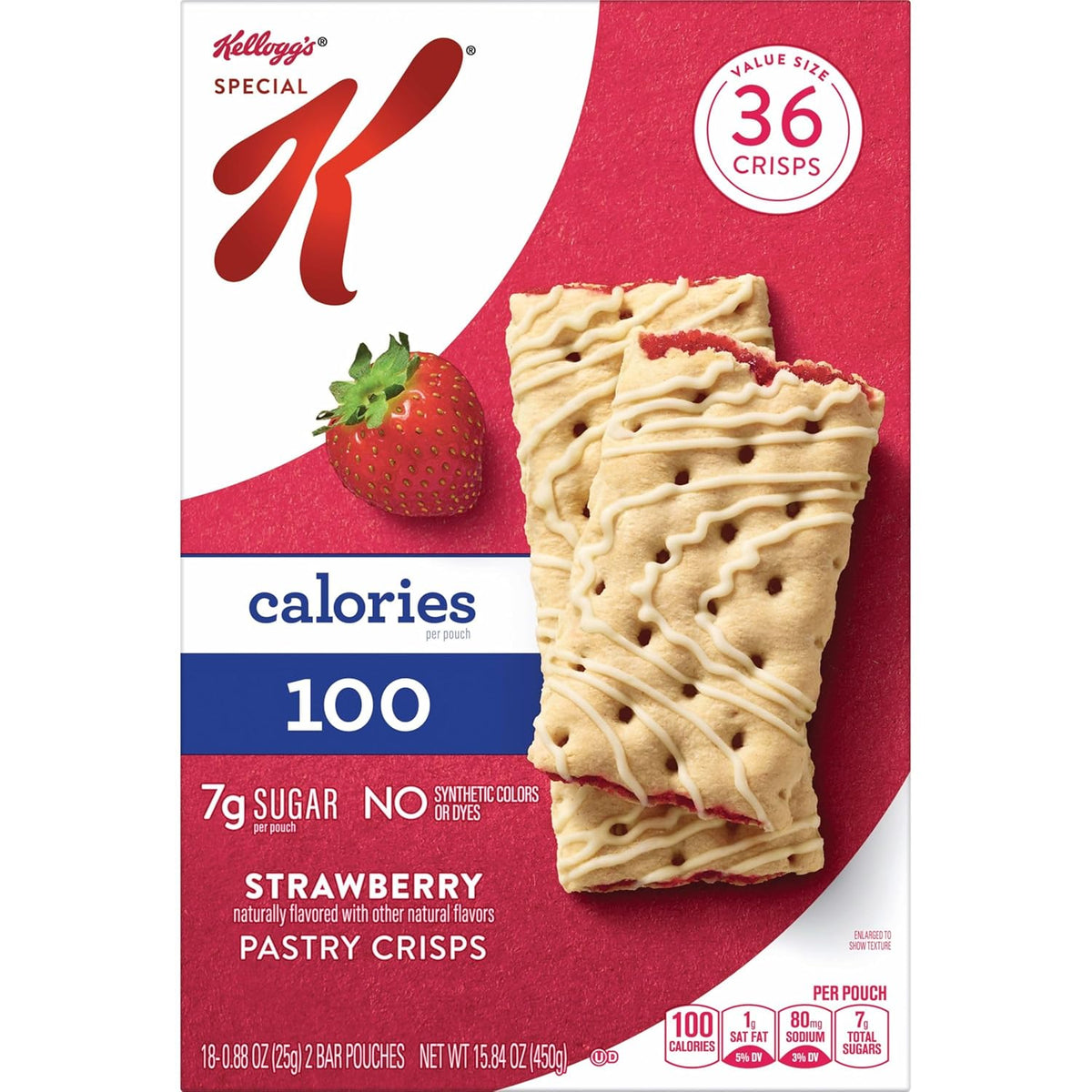 Special K Bar Pastry Crisps, Strawberry – No Synthetic Dye Snack Parents Can Trust in Backpacks
