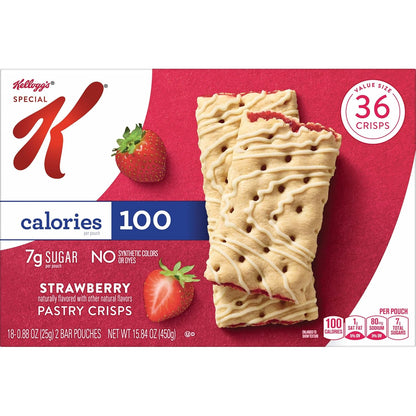 Special K Bar Pastry Crisps, Strawberry – No Synthetic Dye Snack Parents Can Trust in Backpacks