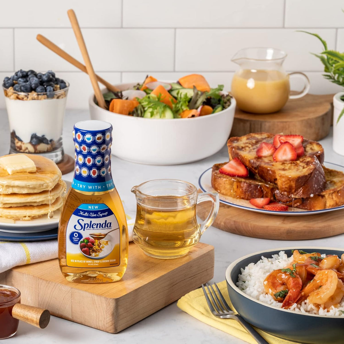 Splenda Allulose Syrup 8oz, Family Favorite Sweetener for Reducing Kids Sugar Intake, Works in Waffles Yogurt and Oatmeal
