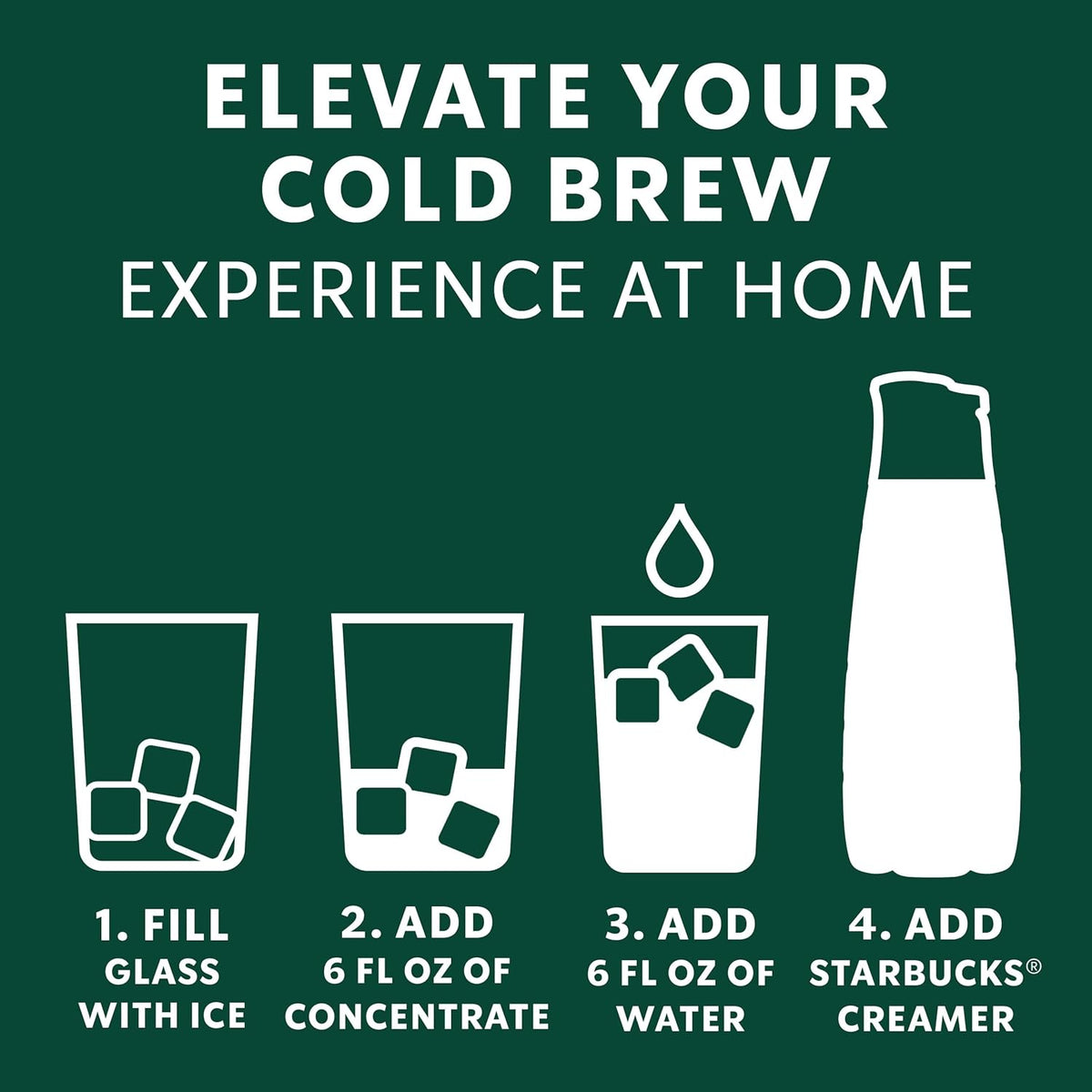 Starbucks Cold Brew Coffee Concentrate – Gentle Cold-Steeped Coffee for the Self-Care Routine, Unsweetened Black 32 Fl Oz