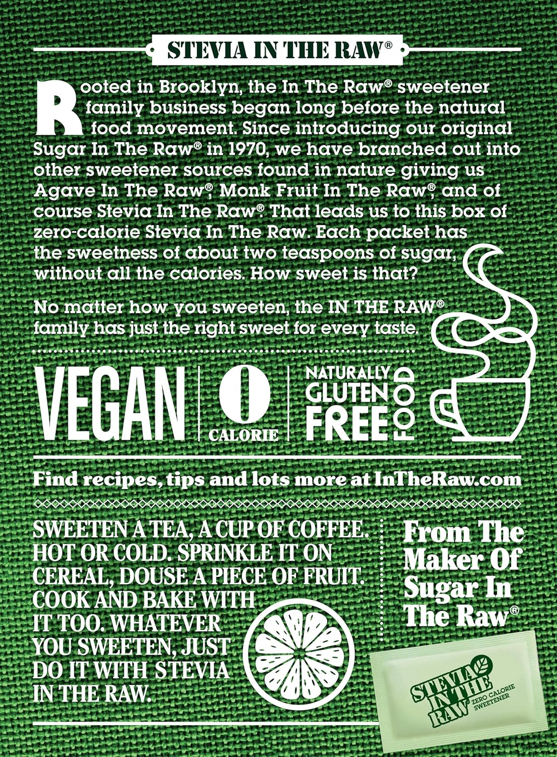Stevia In The Raw Organic Stevia – Simple Single Serve Packets for Minimalist Meal Prep Counters