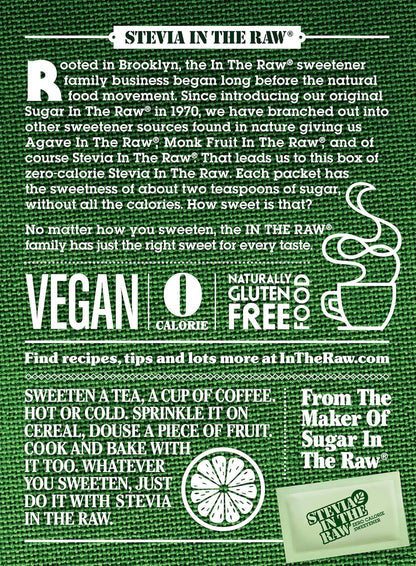 Stevia In The Raw Organic Stevia – Simple Single Serve Packets for Minimalist Meal Prep Counters