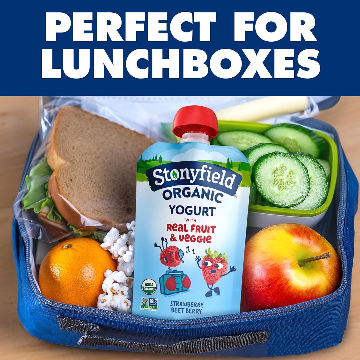 Stonyfield Organic Kids Yogurt Pouches – Wholesome Snack Alternative to Sugary Treats for Health-Conscious Families, Strawberry Beet Berry