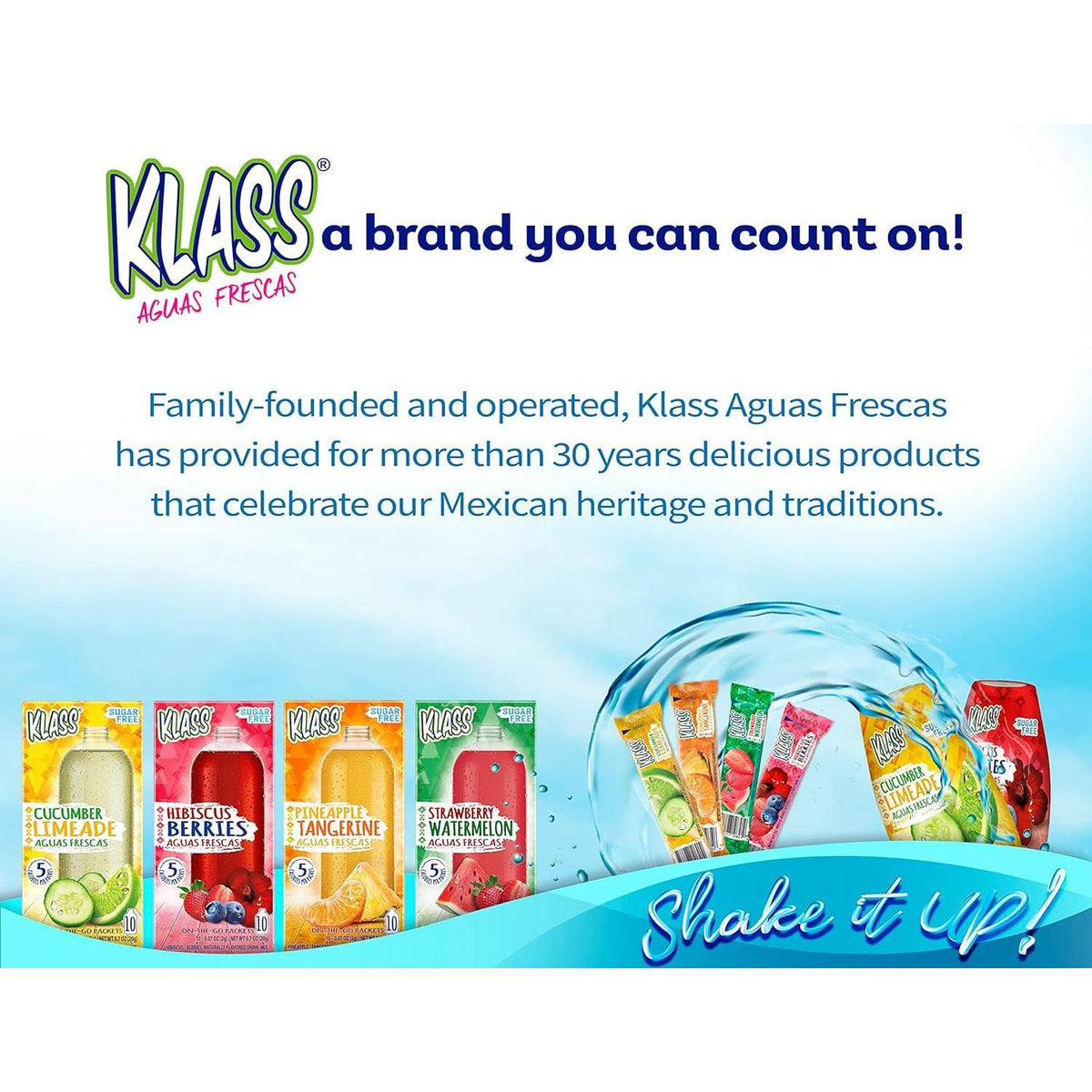 sugar-free, zero-calorie formulation sweetened with stevia and sucralose