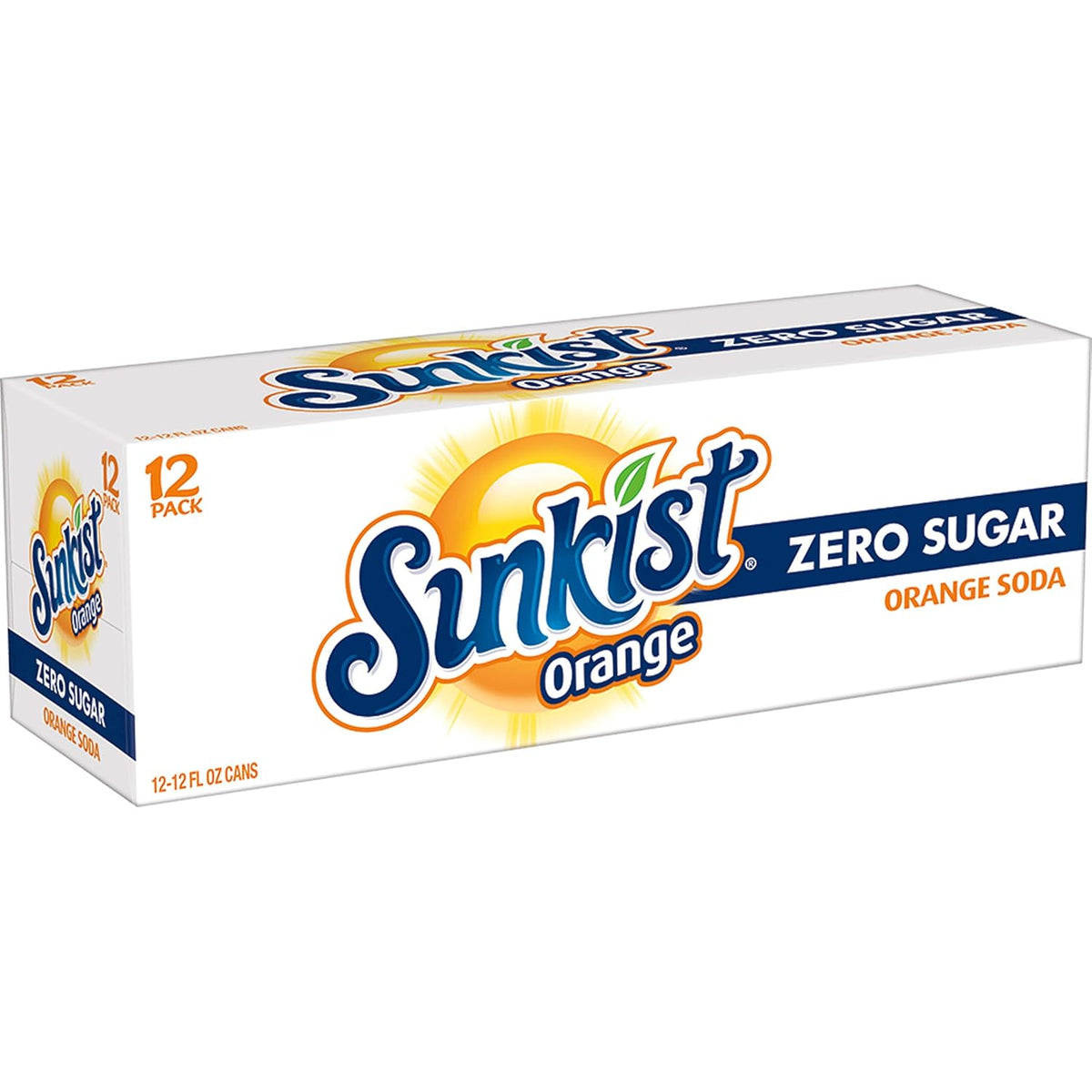 Sunkist Zero Sugar Orange Soda 12-Pack – Fun Gift for the Soda Lover in Your Life