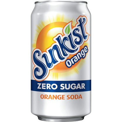 Sunkist Zero Sugar Orange Soda 12-Pack – Fun Gift for the Soda Lover in Your Life