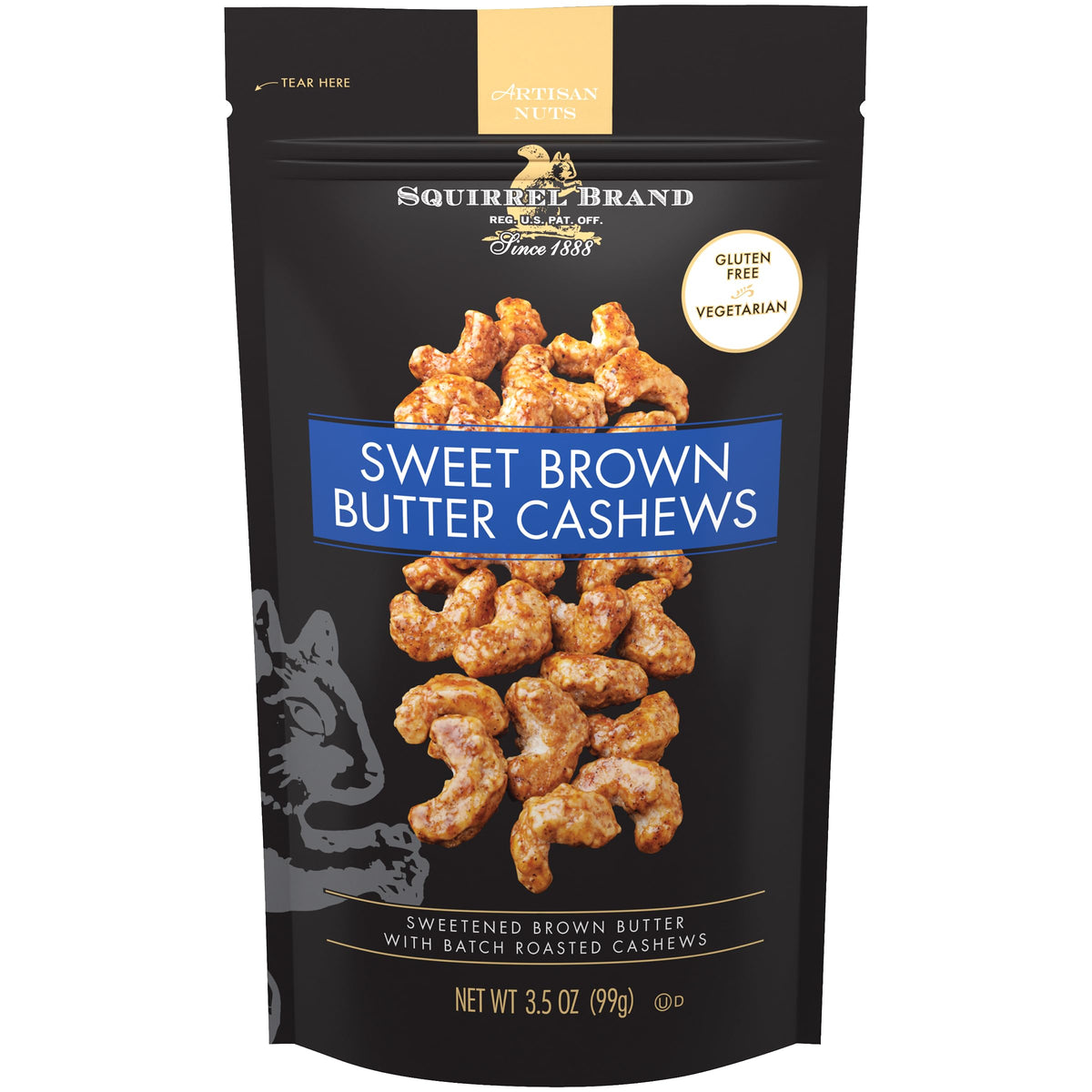 Sweet Brown Butter Cashews - 3.5 Ounce (Pack of 1)