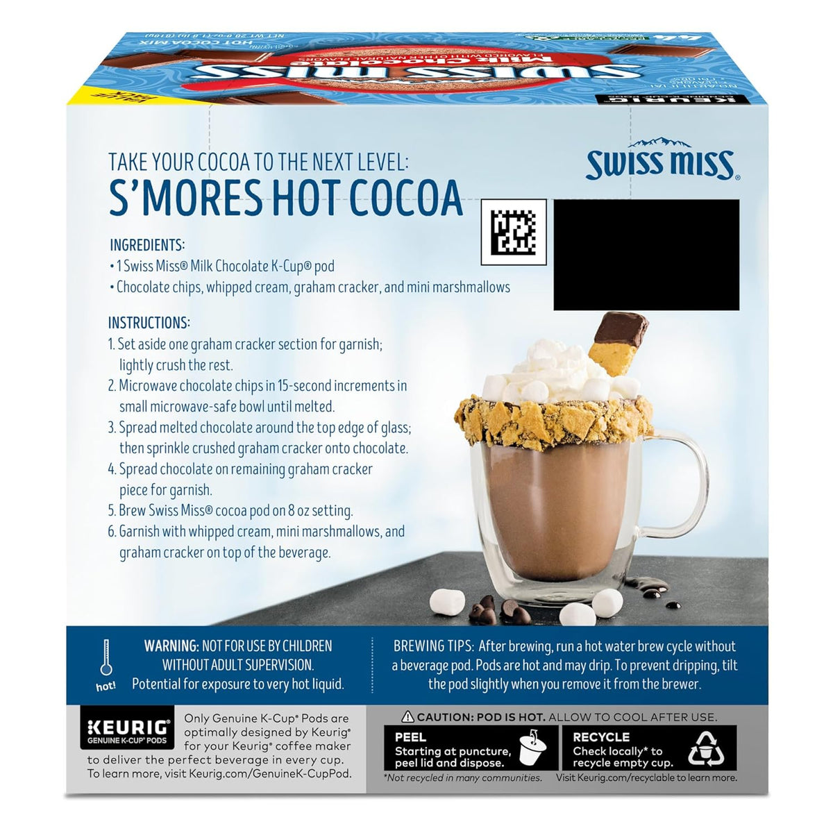 Swiss Miss Hot Chocolate K-Cups – Valentine's Day Gift for Mom, Single-Serve Cocoa Pods for Keurig Brewers