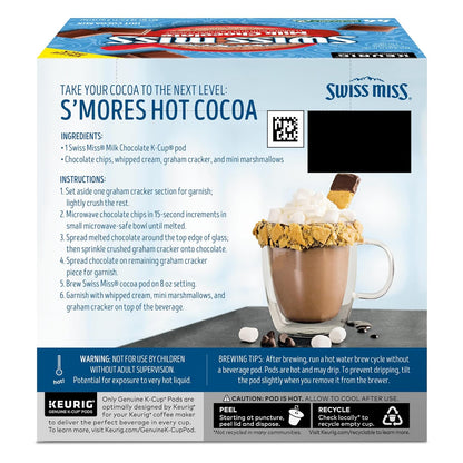 Swiss Miss Hot Chocolate K-Cups – Valentine's Day Gift for Mom, Single-Serve Cocoa Pods for Keurig Brewers