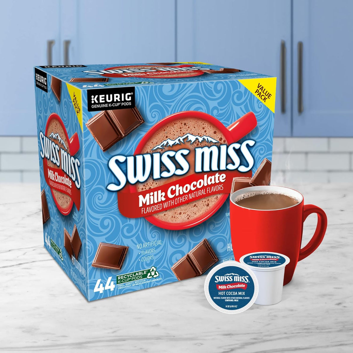 Swiss Miss Hot Chocolate K-Cups – Valentine's Day Gift for Mom, Single-Serve Cocoa Pods for Keurig Brewers