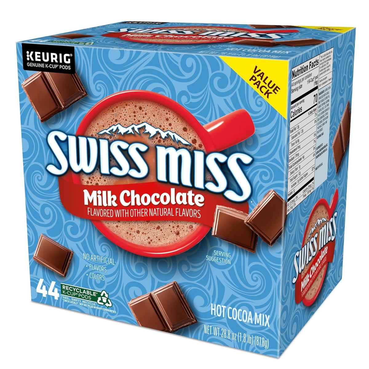 Swiss Miss Hot Chocolate K-Cups – Valentine's Day Gift for Mom, Single-Serve Cocoa Pods for Keurig Brewers