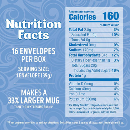 Swiss Miss Hot Cocoa Mix 32-Count – Effortless Warm Drink for Less-Is-More Home Design and Organized Pantry