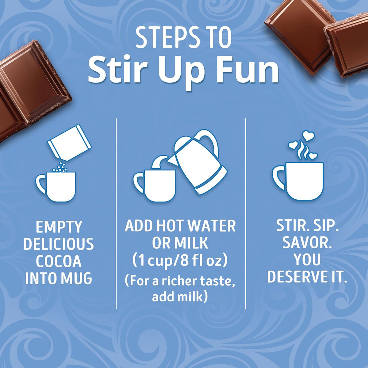 Swiss Miss Hot Cocoa Mix – Fast Afternoon Pick-Me-Up for Home Office and Dorm Room