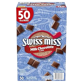 Swiss Miss Single-Serve Hot Chocolate – Yearly Christmas Tradition Gift for Family Members and Annual Stocking Refill, 50 Count Box