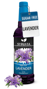 Syruvia Sugar Free Lavender Coffee Syrup – Thoughtful Birthday Gift for Her, Flavored Latte and Dessert Companion in 25.4 fl oz