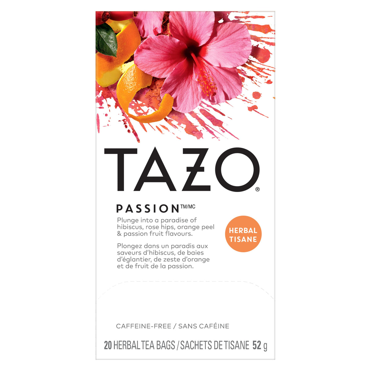 TAZO Passion Herbal Tea – Non-GMO Family Herbal Tea for Bedtime Stories and Cozy Reading Time