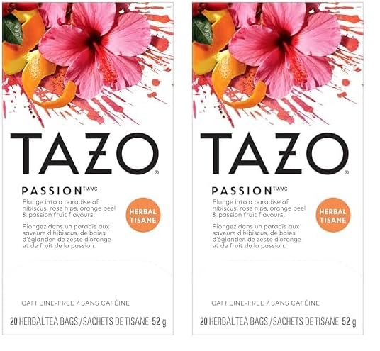 TAZO Passion Herbal Tea – Non-GMO Family Herbal Tea for Bedtime Stories and Cozy Reading Time