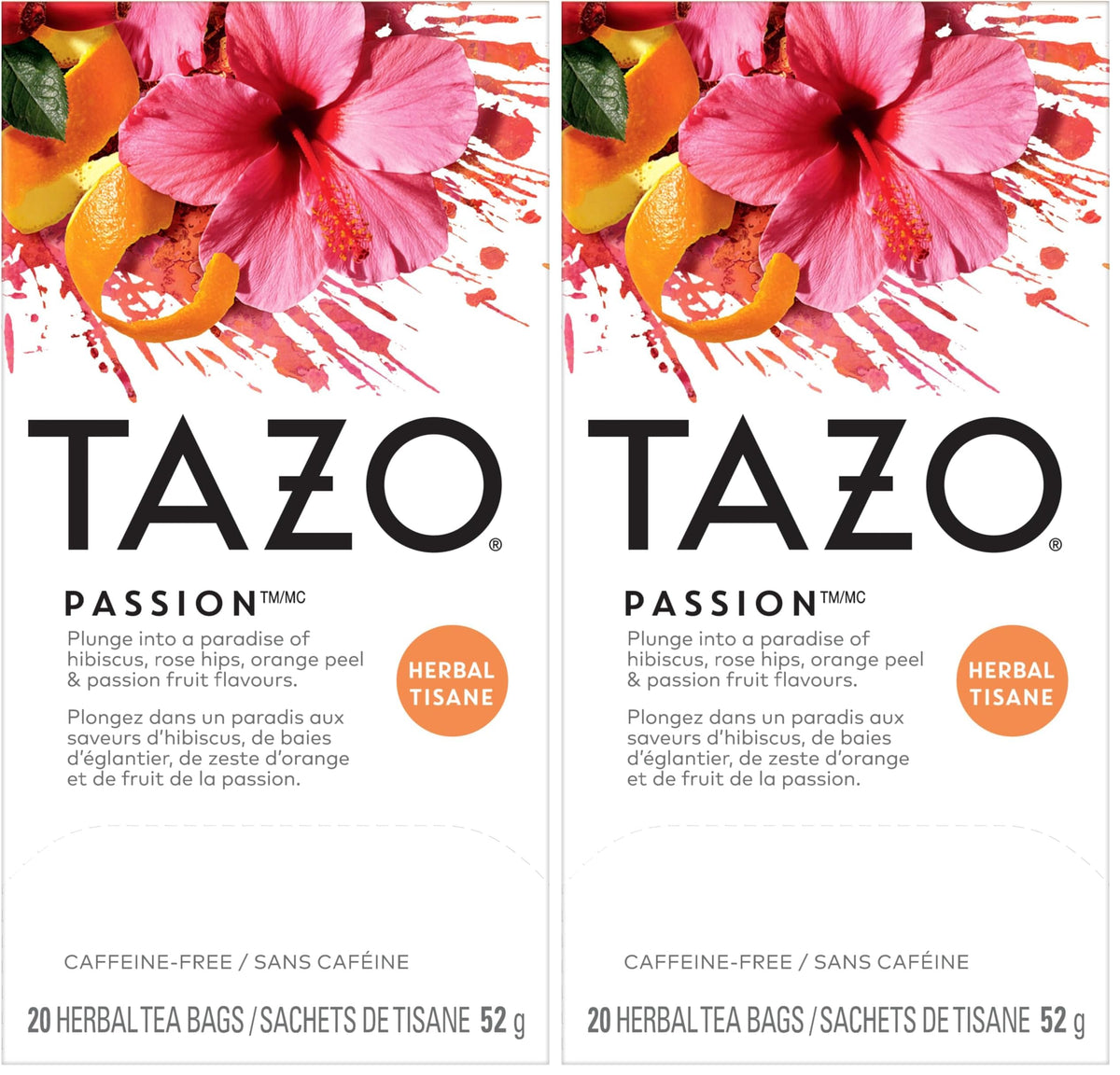 TAZO Passion Herbal Tea – Non-GMO Family Herbal Tea for Bedtime Stories and Cozy Reading Time