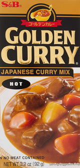 S&B Golden Curry Sauce Mix Hot 3.2 oz – Thoughtful Birthday Gift for Home Cooks and Curry Lovers