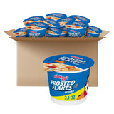 Kellogg's Frosted Flakes Breakfast Cups – Fun Stocking Stuffer and Care Package Snack for College Students, 2.1oz Each