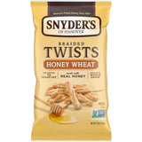 Snyder's of Hanover Braided Pretzel Twists Honey Wheat – Road Trip and Travel Cooler Snack, 12 oz Bag