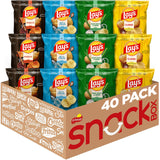 Lay's Potato Chips, Classic, 1 Ounce (Pack of 40) – Sealed-On-Arrival Bulk Snack for Shared Office Kitchens and Community Pantries
