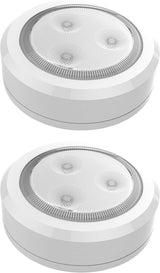 Brilliant Evolution Adhesive LED Puck Lights – Quiet Design Accent for Intentional Living Rooms and Reading Nooks, Pack of 2