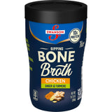 Swanson Sipping Chicken Bone Broth with Ginger and Turmeric – Minimal-Prep Protein Cup for Clutter-Free Kitchens, 10.75 oz
