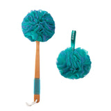 AmazerBath Long Handle Bath Brush – Ergonomic Wooden Back Scrubber for Relaxing Spa-Like Showers at Home