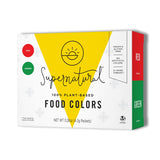Supernatural Minimalist Food Dye Set for Intentional Home Bakers, Vegan Powder Packets No Artificial Colors