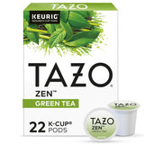 Tazo Organic Zen Zen Green Tea K-Cup Pods – Minimal Prep Wellness Tea, No Measuring or Steeping Required